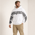 I Love You This Much Oversized Graphic Hoodie – White - XOVRA.IN